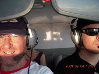 Blythe (BLH) fly-in - Adam and Sean flying in N8483R