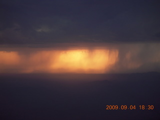 aerial - north of Sedona near sunset