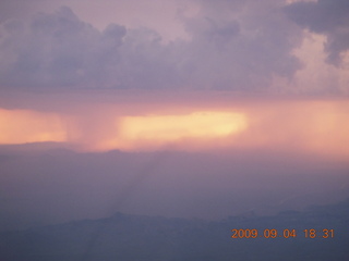 aerial - north of Sedona near sunset
