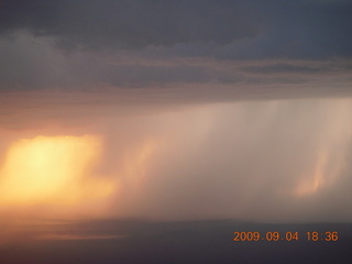 Blythe (BLH) fly-in - sunset through storm clouds