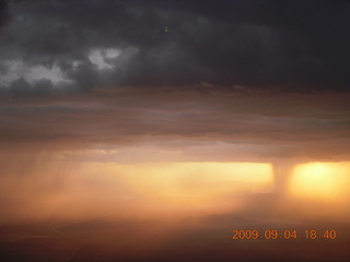 Blythe (BLH) fly-in - sunset through storm clouds