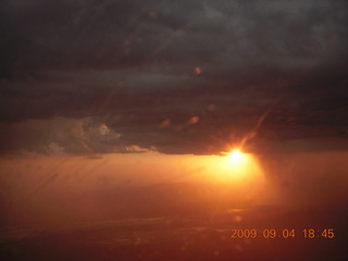 Blythe (BLH) fly-in - sunset through storm clouds