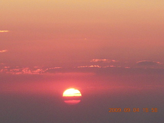 Blythe (BLH) fly-in - sunset through storm clouds