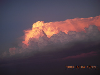 Blythe (BLH) fly-in - sunset through storm clouds