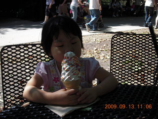 Philadelphia Zoo - Cecelia and ice cream cone