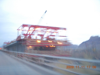 99 71b. road to Moab - new bridge construction