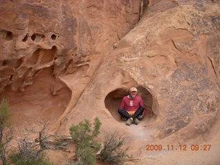 22 71c. Arches National Park - Devils Garden hike - Adam in rock