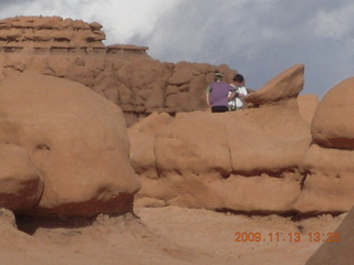 235 71d. Goblin Valley State Park mushrooms - visitors