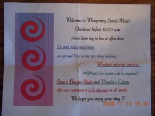 305 71d. Hanksville - Whispering Sands Motel - discount card