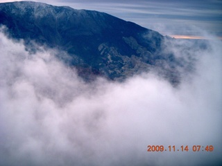 41 71e. aerial - Lake Powell area - Navajo Mountain - clouds