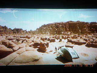137 71f. Goblin Valley scene from movie 'Galaxy Quest' on my TV