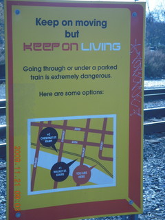 Philadelphia - Delaware River run - sign