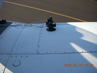 Fat Gecko and Sony 580 video camera on wing