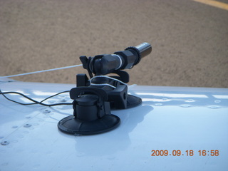 video camera on wing