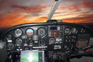 Sean's pictures - aerial sunset and N8483R panel