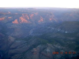 aerial sunrise - Four Peaks