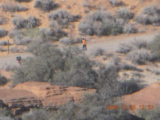 154 72r. Snow Canyon State Park - Hidden Pinyon overlook - hikers in distance (highest zoom)