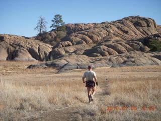 Lathrop trail hike - Adam running