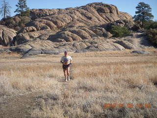 Willow Lake run in Prescott - Adam running