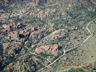 Bagdad run, green after the rain - aerial