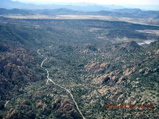 Bagdad run, green after the rain - aerial