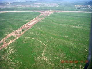 Bagdad run, green after the rain - aerial