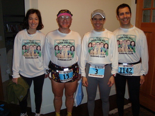 Mercer Island Half Marathon - Judy, Adam, Greg, Matt before the race