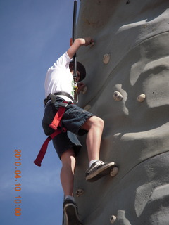 Gila Bend (E63) fly in - Adam climbing 'plastic pigs's nose' rocks