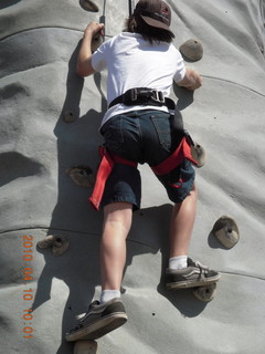 Gila Bend (E63) fly in - Adam climbing 'plastic pigs's nose' rocks