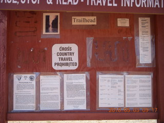 122 773. Hidden Splendor run - signs and notices