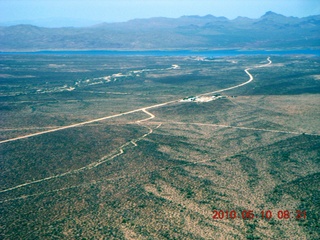 aerial - Alamo Lake dam