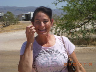 Alamo Lake airstrip - landing airplane