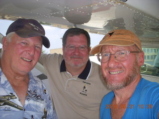 Neil, Dave, Adam under N3130S wing