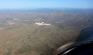 Anne and Adam flying in N4372J