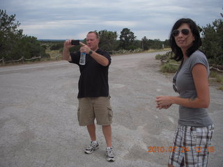 Grand Canyon Caverns (L37) trip - Peter taking a picture, Sarah