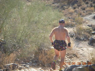 Grand Canyon Caverns (L37) trip - Adam running on Route 66
