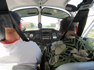 Bob and N8377W and Adam in Watkins hangar
