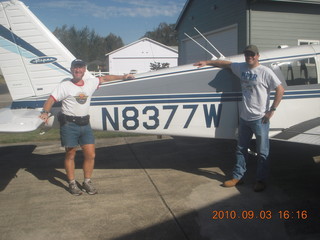 N8377W in Independence with Adam flying