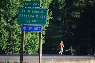 7S5 to DVT trip - Oregon - Adam running at Chiloquin State