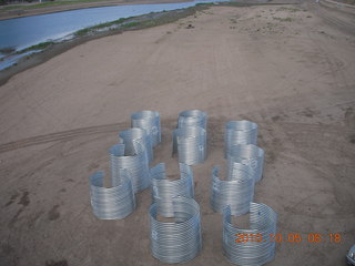 big metal pipes in Tempe Town Lake - 'But is it art?'