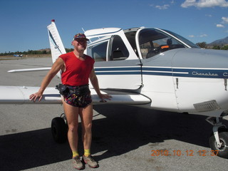Adam and N8377W at Me-Own airstrip after my run