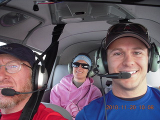 Adam, Elizabeth, and Dave flying in N8377W