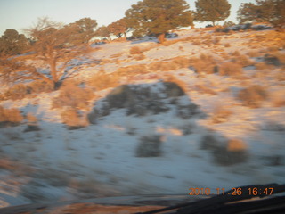 210 7ds. Moab trip - drive from Needles - my shadow