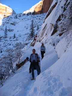 133 7ex. Zion National Park trip - Sheri's pictures - Hidden Canyon hike - Luiz and Adam