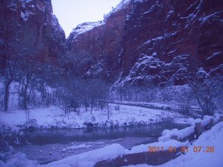 6 7f1. Zion National Park trip - Riverwalk pre-dawn hike