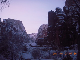13 7f1. Zion National Park trip - Riverwalk pre-dawn hike