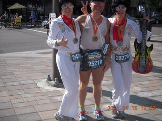 Elvis, Adam, and Elvis after running P.F.Chang half marathon