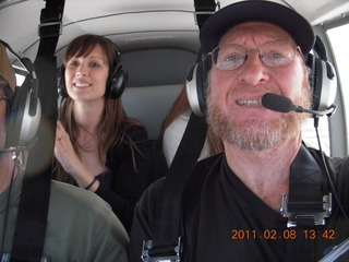 Sky Harbor fly-in - Sarah and Adam flying in N8377W