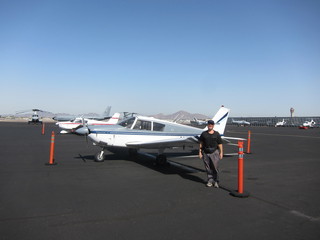 Antoine's pictures - Adam and N8377W at Alamo Lake airstrip