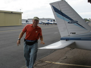 Sky Harbor fly-in - Sean, Adam, Sarah, Julianne, and N8377W